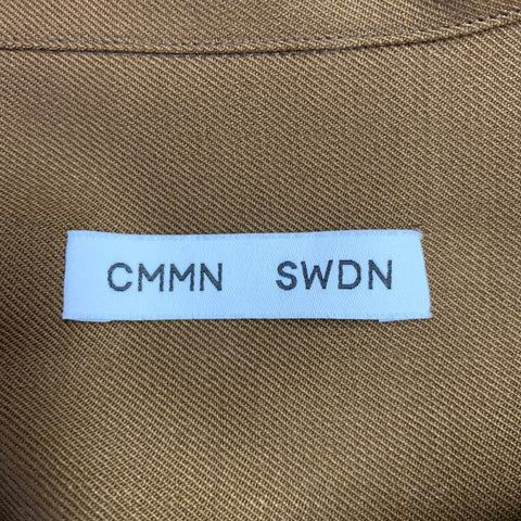 CMMN Size 44 Brown Wool Worker Long Sleeve Shirt