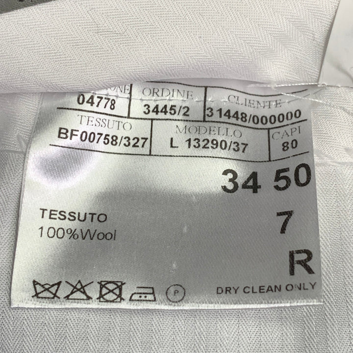 CANALI Size 34 Navy Wool Flat Front Dress Pants