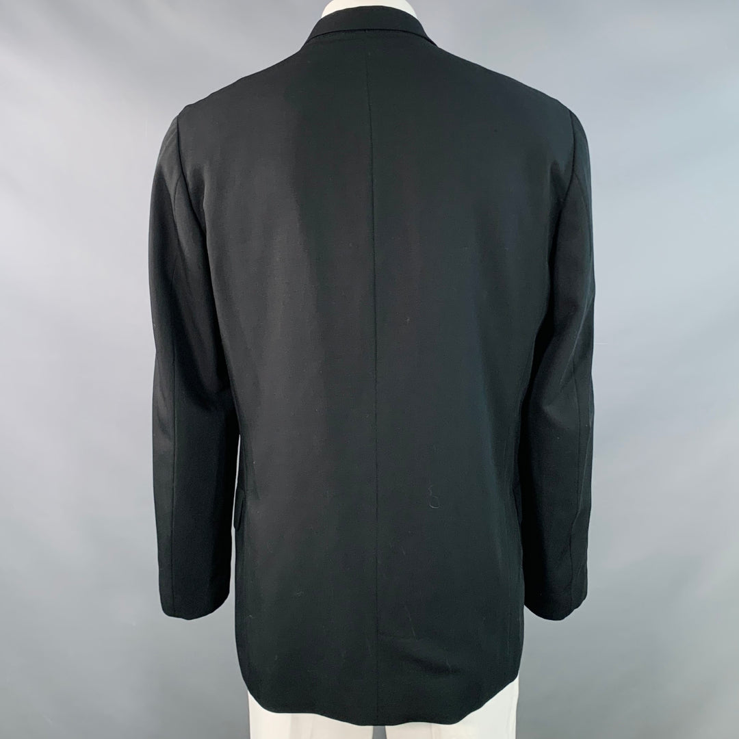 ISSEY MIYAKE Size L Black Twill Wool Notch Lapel Sport Coat