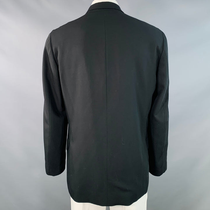 ISSEY MIYAKE Size L Black Twill Wool Notch Lapel Sport Coat