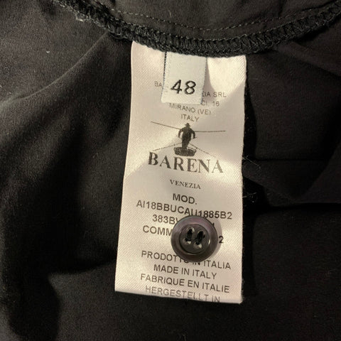 Chemise BARENA taille XL, noire en coton, à col officier et manches longues