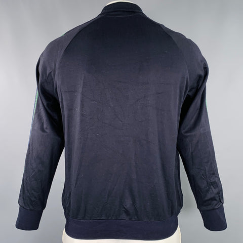 PS by PAUL SMITH Size L Black Multi Color Cotton Blend Zip Up Sweatshirt