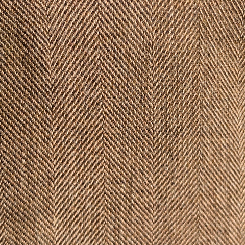Chemise à manches longues ERMENEGILDO ZEGNA taille S en coton à chevrons marron avec une poche