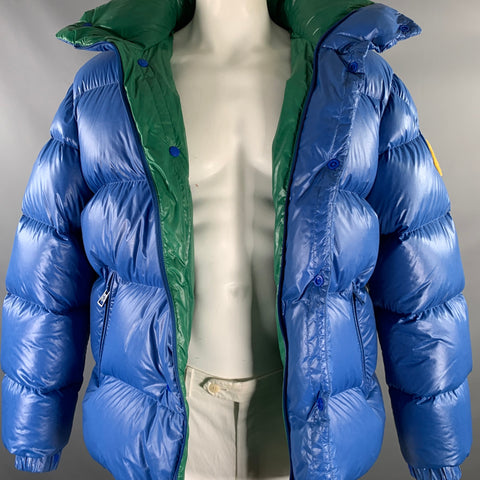 MONCLER GENIUS Veste matelassée en polyamide bleu-vert Taille XXL