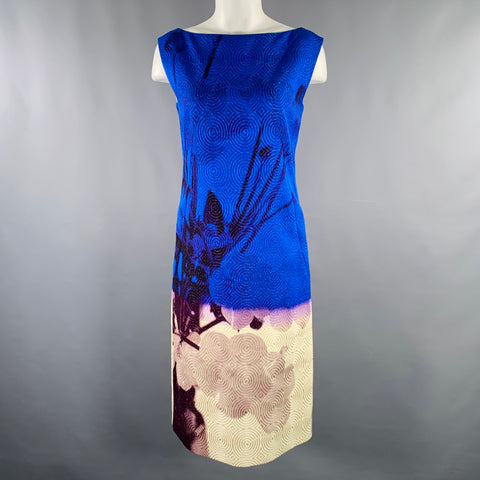 dries van noten blue dress Printed viscose dress - Spring-Summer Women