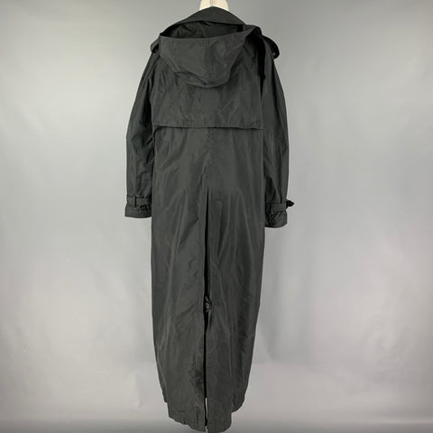 JEAN PAUL GAULTIER Taille 8 Trench long en soie polyester noir