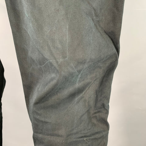 KOLOR Size M Black Cotton Twill Pleated Tapered Casual Pants