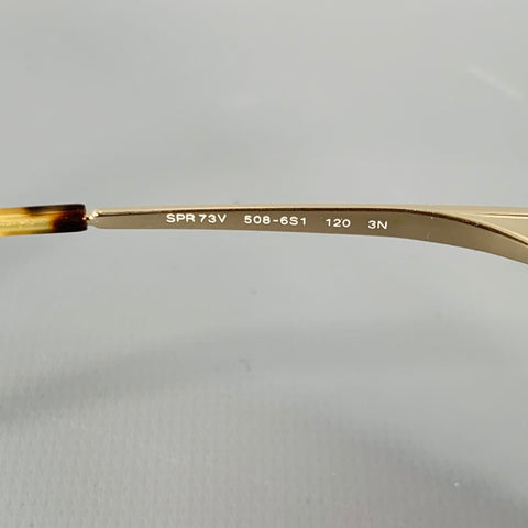 PRADA Gold Brown Studded Metallic Sunglasses