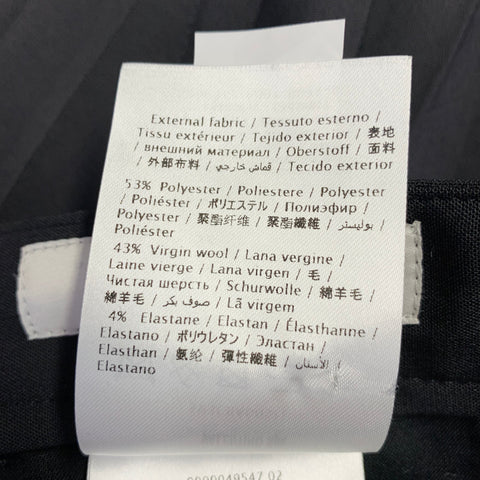 VALENTINO Pantalon plissé noir Taille 36 en mélange polyester et laine vierge