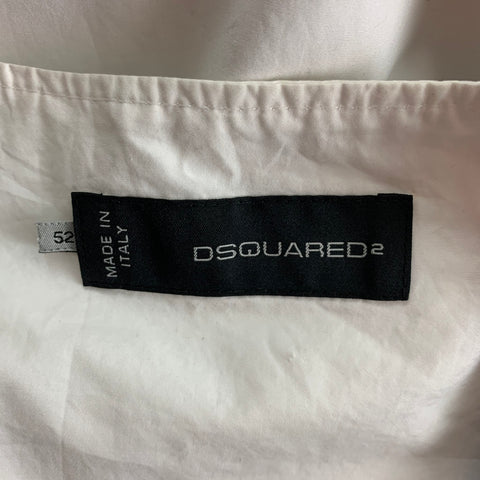 DSQUARED2 Talla 42 Chaleco abotonado de algodón a cuadros blanco azul marino verde