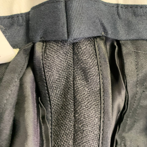 MARC JACOBS Size 32 Grey Charcoal Virgin Wool Wide Leg Cuffed Dress Pants
