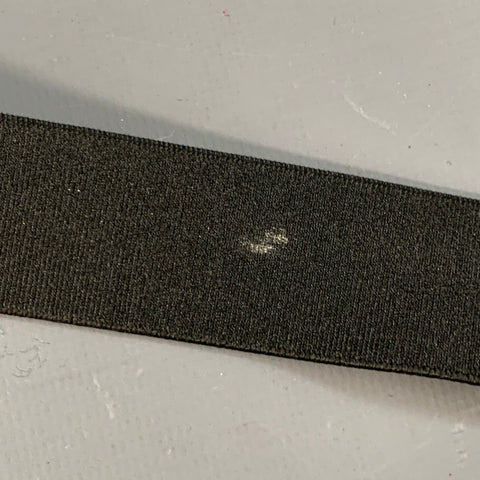 PRADA Size 38 Black Silver Logo Canvas Box Buckle Belt