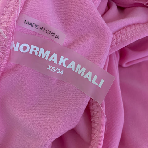 NORMA KAMALI Size XS Pink Polyester Spandex Ruched One Shoulder Dress