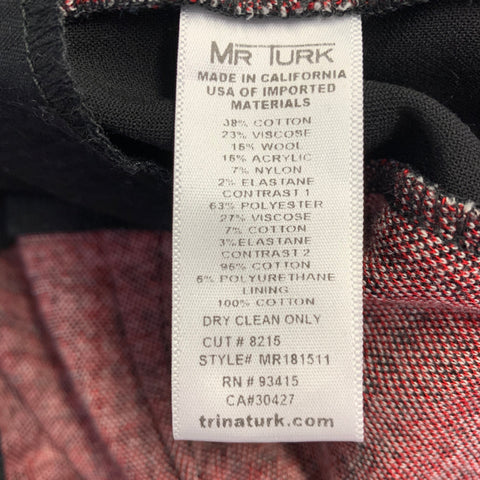 MR TURK Size M White Black Red Glenplaid Cotton Blend Jumpsuit