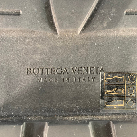 BOTTEGA VENETA Size 8 Black Mini Lido Weave Lug Woven Leather Side Zipper Boots