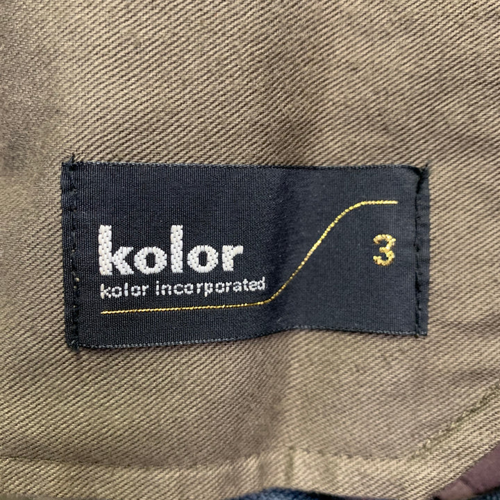 KOLOR Size L Grey Wool Pleated Zip Fly Casual Pants