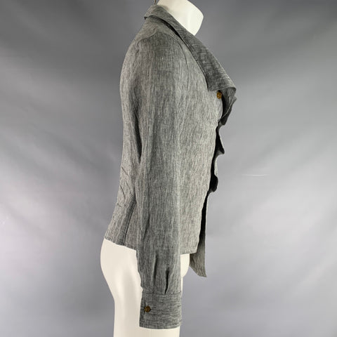 VIVIENNE WESTWOOD Size XS Grey Heather Asymmetrical Long Sleeve Shirt