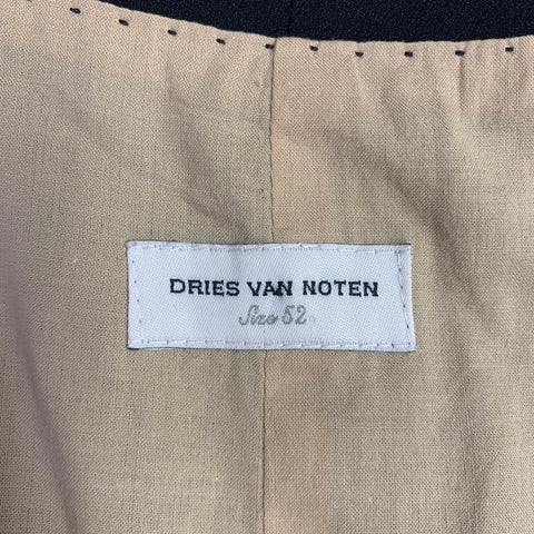 DRIES VAN NOTEN Size 42 Black Cotton Long Vest