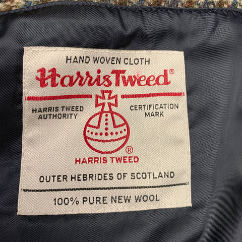 TODD SNYDER Size XXL Grey Brown Navy Houndstooth Wool Jacket