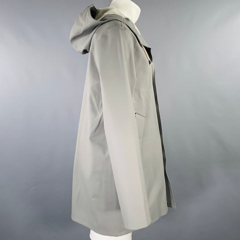 STUTTERHEIM Size S Grey Waterproof Hooded Raincoat