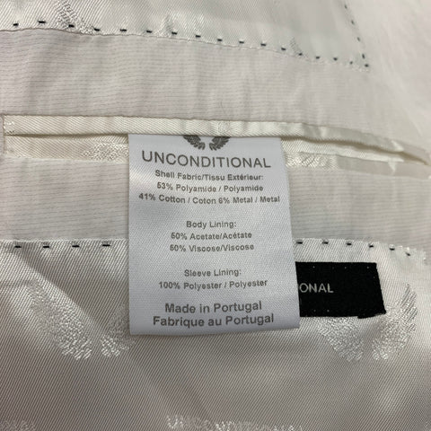 INCONDITIONNEL Taille XL Manteau de sport en acétate / viscose froissé blanc