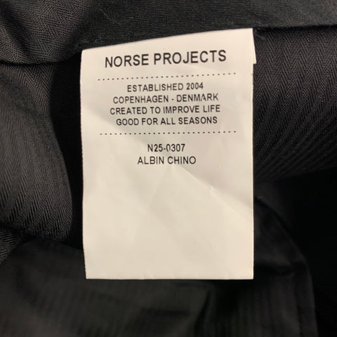 NORSE PROJECTS Size 30 Black Twill Cotton Flat Front Dress Pants