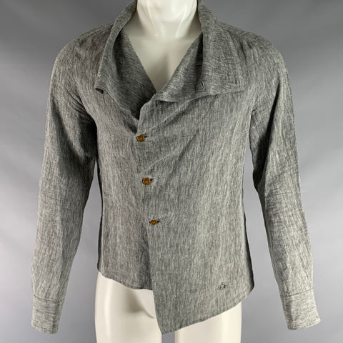 VIVIENNE WESTWOOD Size XS Grey Heather Asymmetrical Long Sleeve Shirt