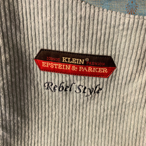 KLEIN EPSTEIN & PARKER Size M Blue Seafoam Corduroy Cotton Blend Work Suit Set