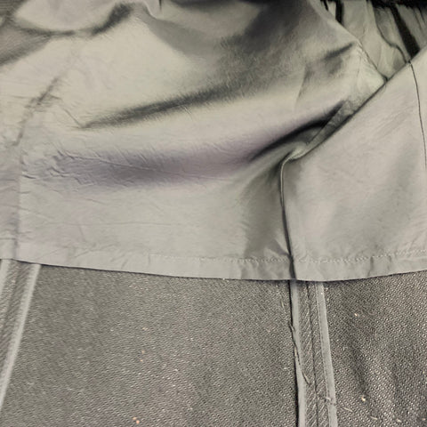 YOHJI YAMAMOTO Size L Black Twill Linen Wool Notch Lapel Coat