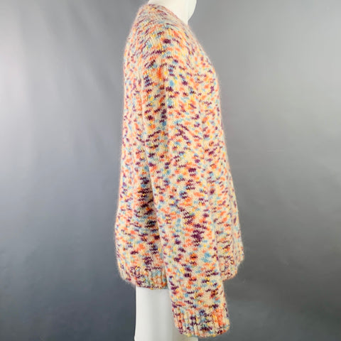 A.P.C. Size M Cream Multi Color Melange Wool Blend Crew Neck Sweater