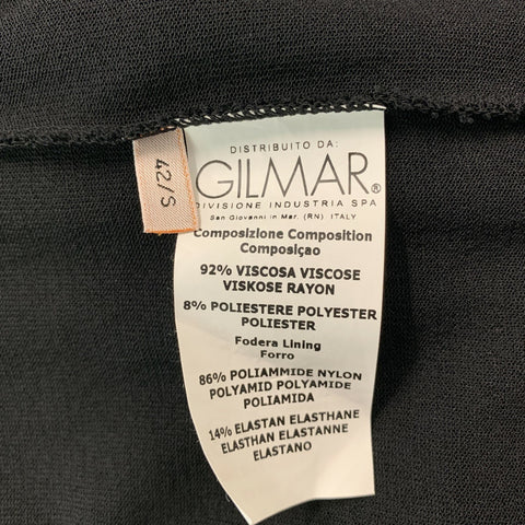 GIAMBATTISTA VALLI Size S Black Viscose Blend Sheer Sleeveless Dress