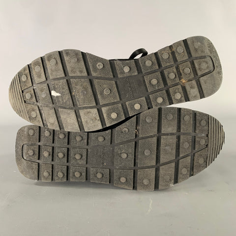 BALENCIAGA Size 7 Black Green Grey Mixed Patterns Runner Sneakers