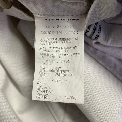 YOHJI YAMAMOTO Size XL Light Grey Cotton Belted Coat