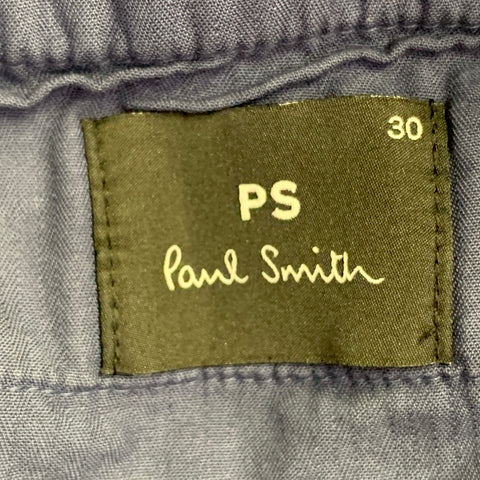 Pantalon cargo décontracté PS by PAUL SMITH taille 30, camouflage bleu-gris, braguette zippée
