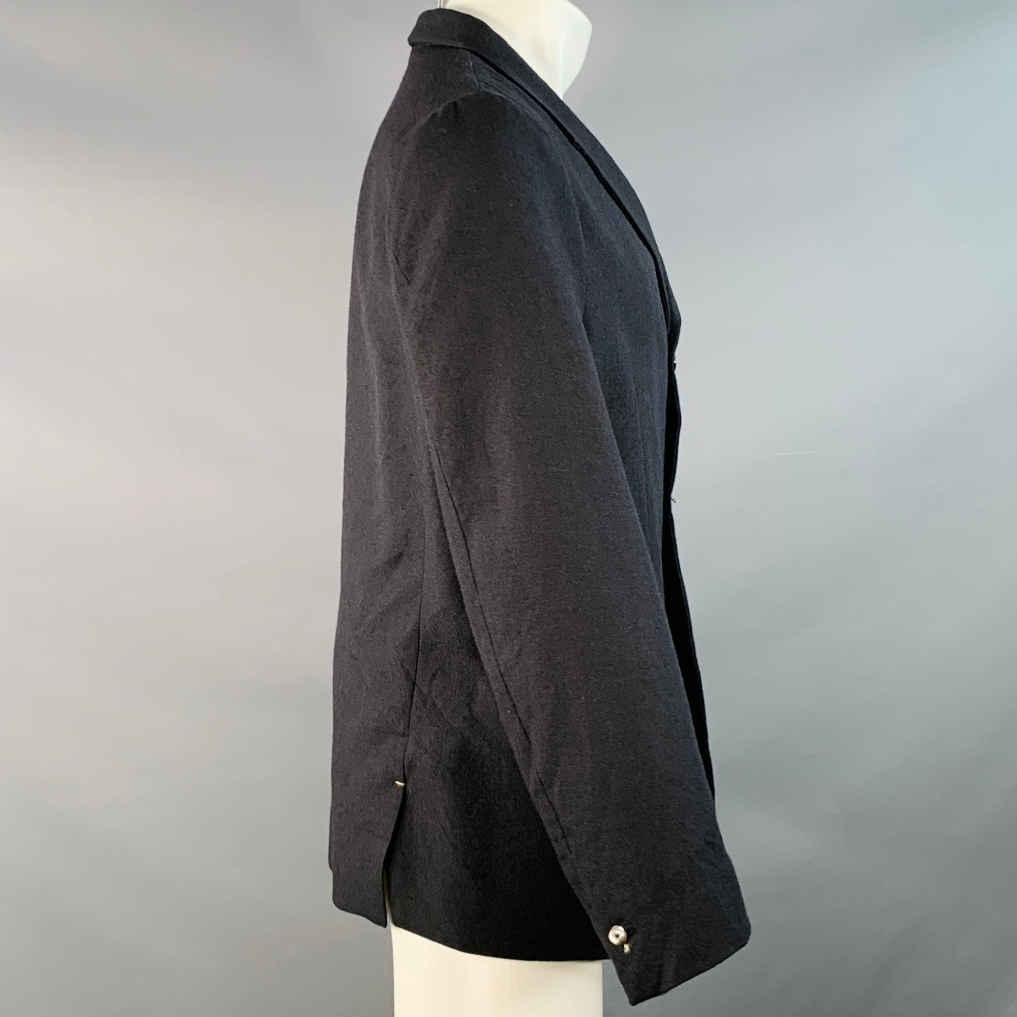 ARCHIVIO J.M.RIBOT Size M Black Wool Twill Single Breasted