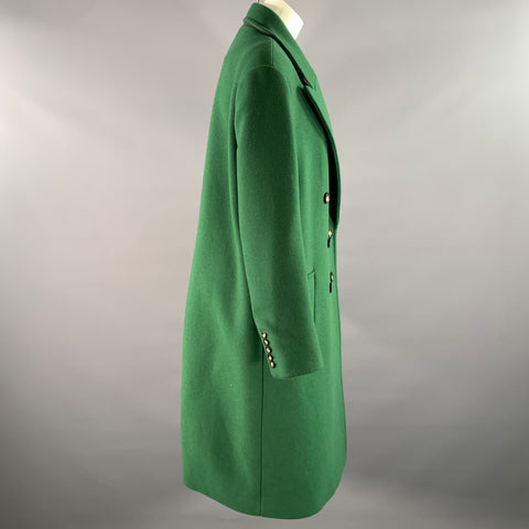 MICHAEL by MICHAEL KORS Size XS Green Wool Blend Peak Lapel Coat