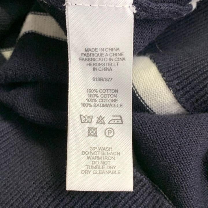 PS by PAUL SMITH Size M Navy White Stripe Cotton Crew Neck T-shirt