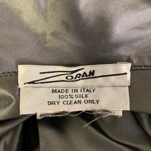 ZORAN Size M Grey Silk Windbreaker Jacket