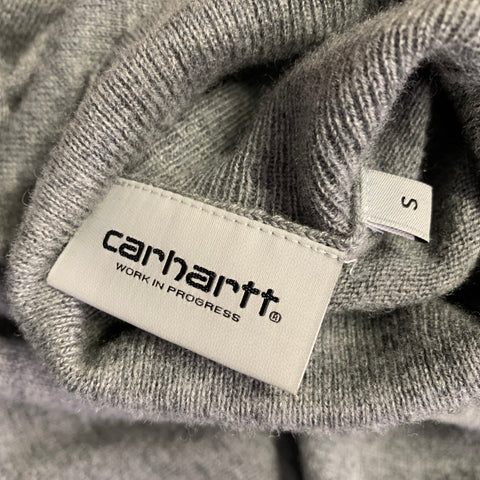 CARHARTT Size S Grey Heather Lambswool Blend Turtleneck Pullover