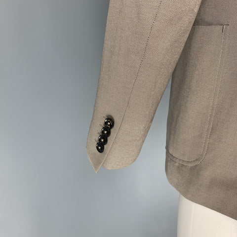 ERMENEGILDO ZEGNA Size 40 Khaki Brown Mixed Fabrics Sport Coat