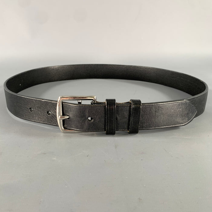 COACH Size 34 Black Solid Leather Belt