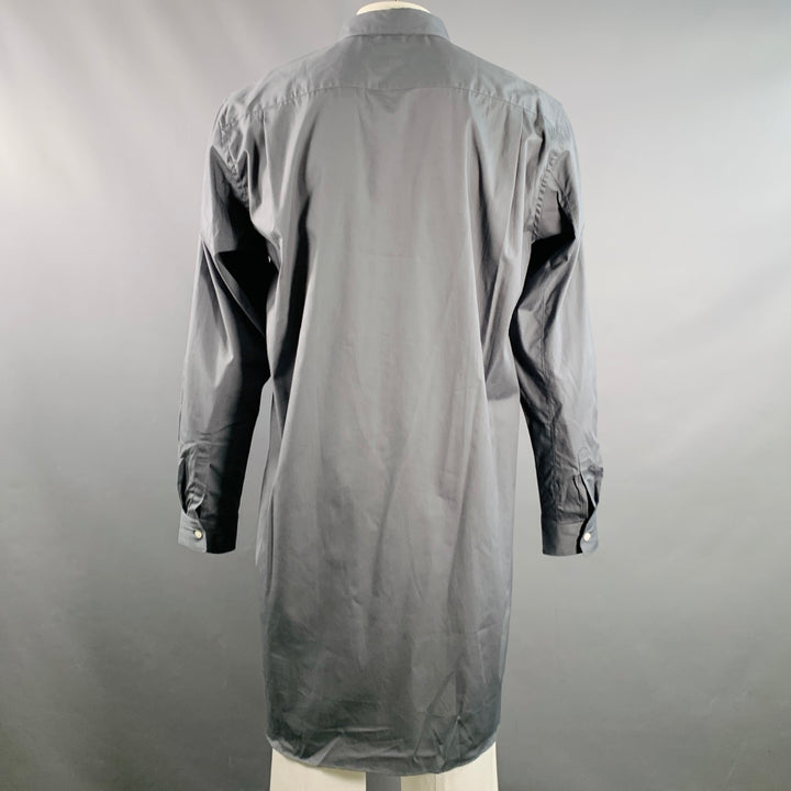 COMME des GARCONS HOMME PLUS Size XL Grey Cotton Longline Long Sleeve Shirt