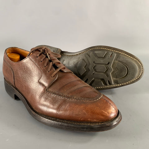 JOHN LOBB Size 9 Brown Leather Split Toe Lace Up Shoes