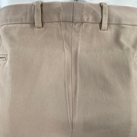 Pantalon décontracté ERMENEGILDO ZEGNA taille 38, mélange de coton beige, devant plat