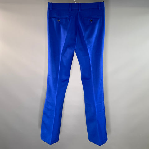 PHIX Size 30 Blue Wool & Polyester Flat Front Dress Pants