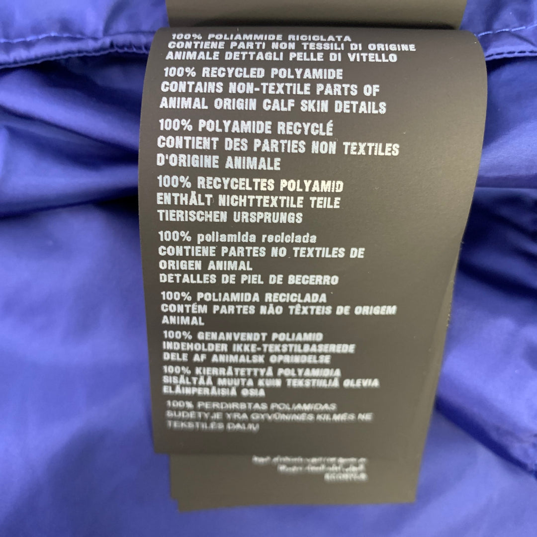 PRADA Size 0 Blue Polyamide Logo Windbreaker Jacket