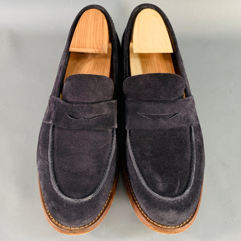 PS by PAUL SMITH Size 8 Gifford Navy Suede Penny Loafers