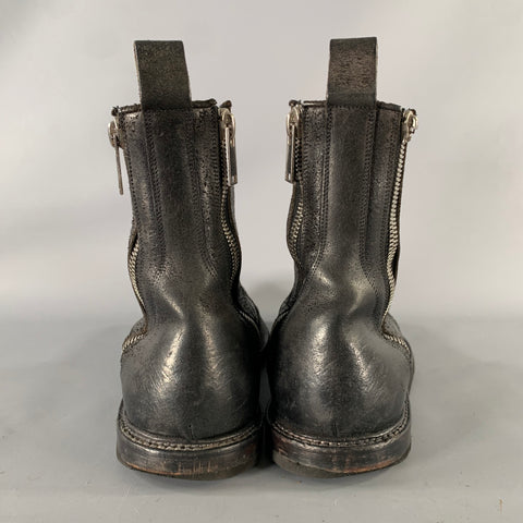 SEI OTTO Size 10 Black Solid Leather Chelsea Boots