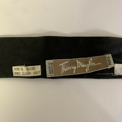 THIERRY MUGLER Black Silk Bow Tie