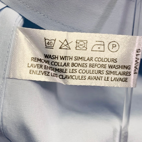 Chemise à manches longues en coton bleu à col américain, taille S, de marque PINK